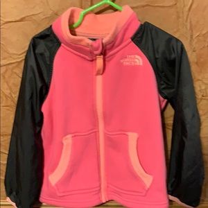 Girls The North Face pink jacket 3t